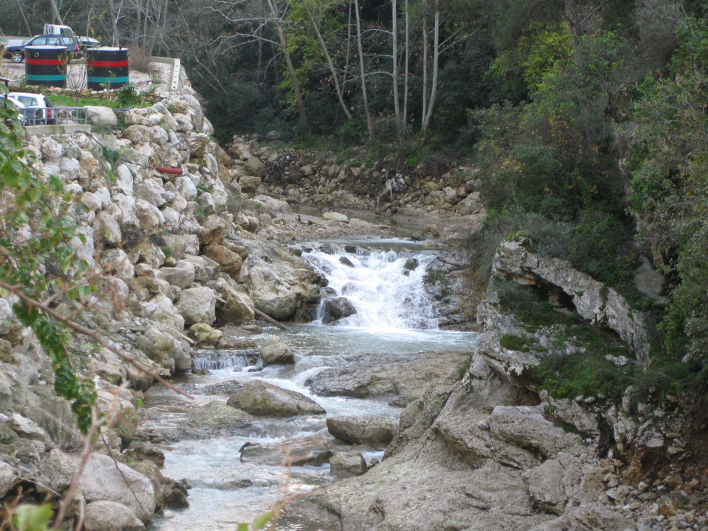 A view of the river Nahr al-Kalb from the gondola at Jeita, Jan 22, 2011