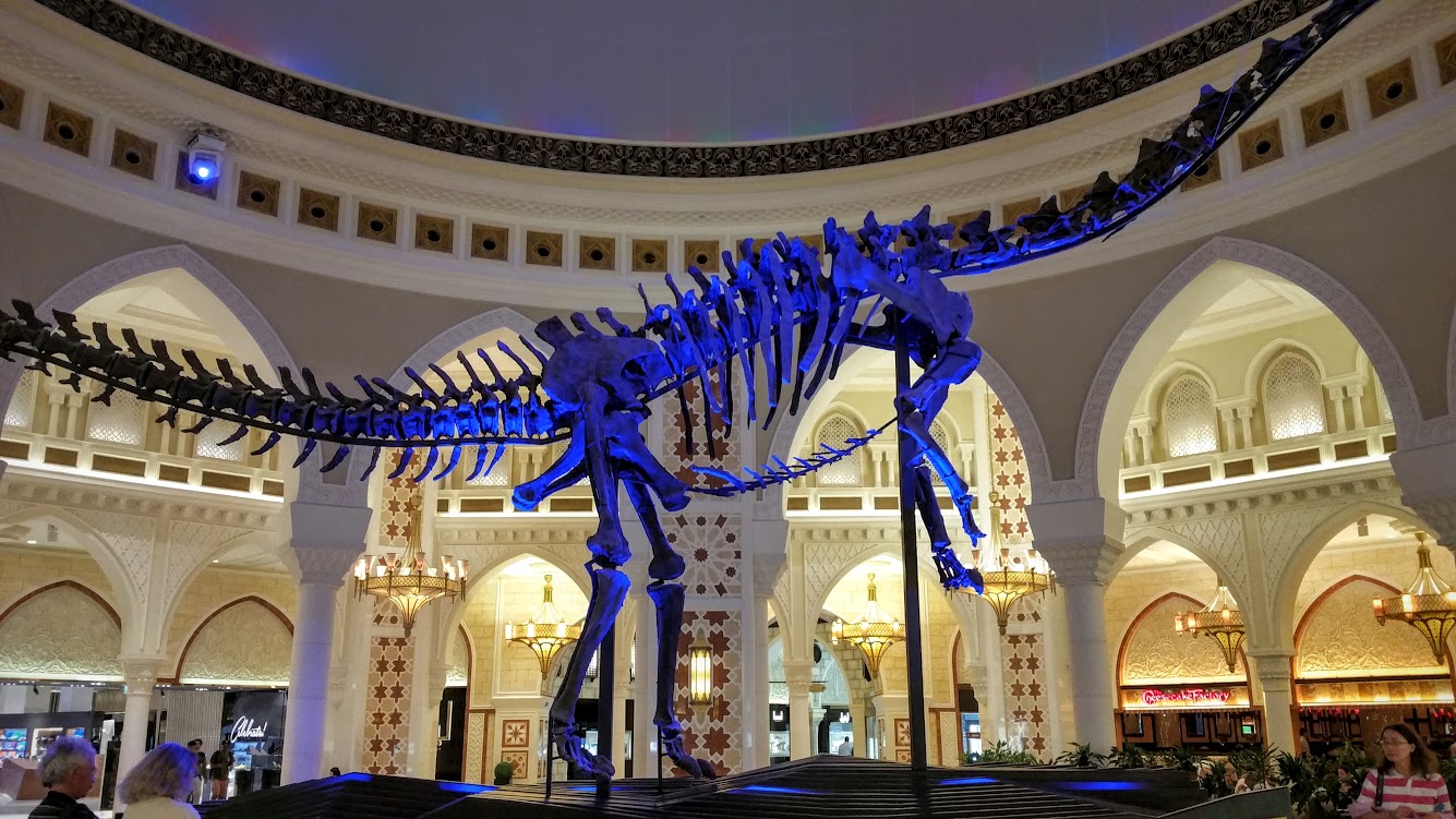 DubaiDino: The Jurassic era meets the future in Dubai Mall's Souk Dome. 