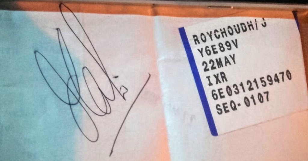 Autograph of MS Dhoni