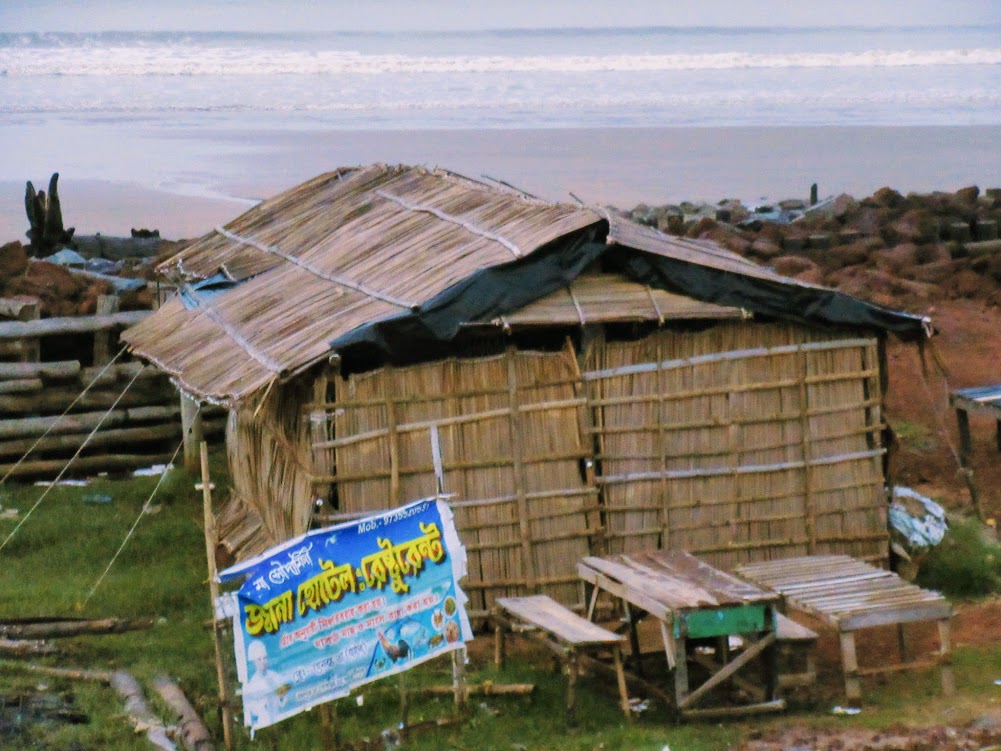 A shack on the beach just across our resort in Chandpur, Purba Medinipur district, West Bengal, India