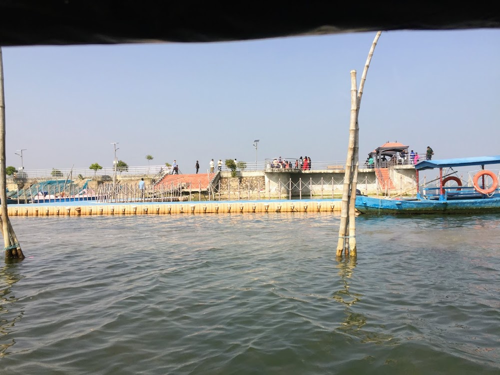Jetty to ride the boat for cruising on Chilka Lake