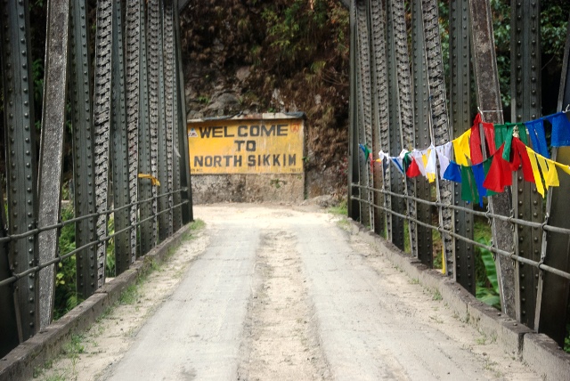 The bridge to North Sikkim