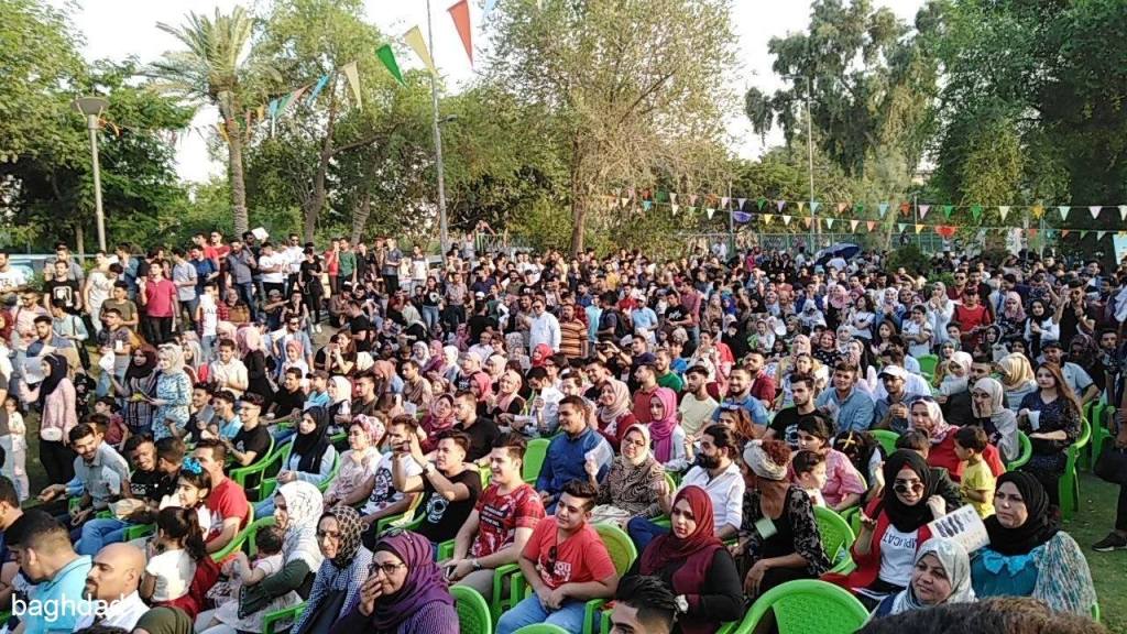 People gathered at the Abu Nawas park for the festival programmes.