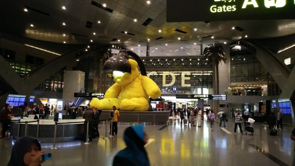 Lamp Bear at Doha Airport
